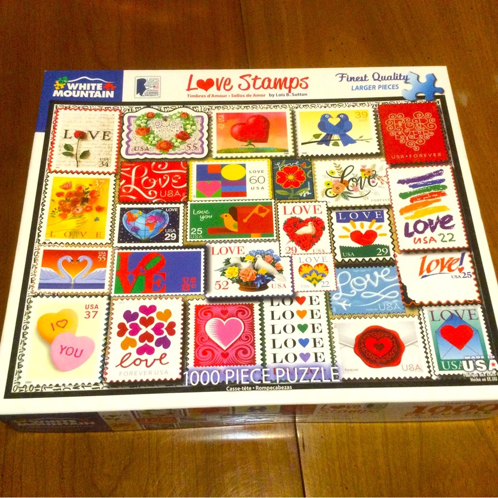 🧩 Love Stamps White Mountain Puzzle 1000 Pc